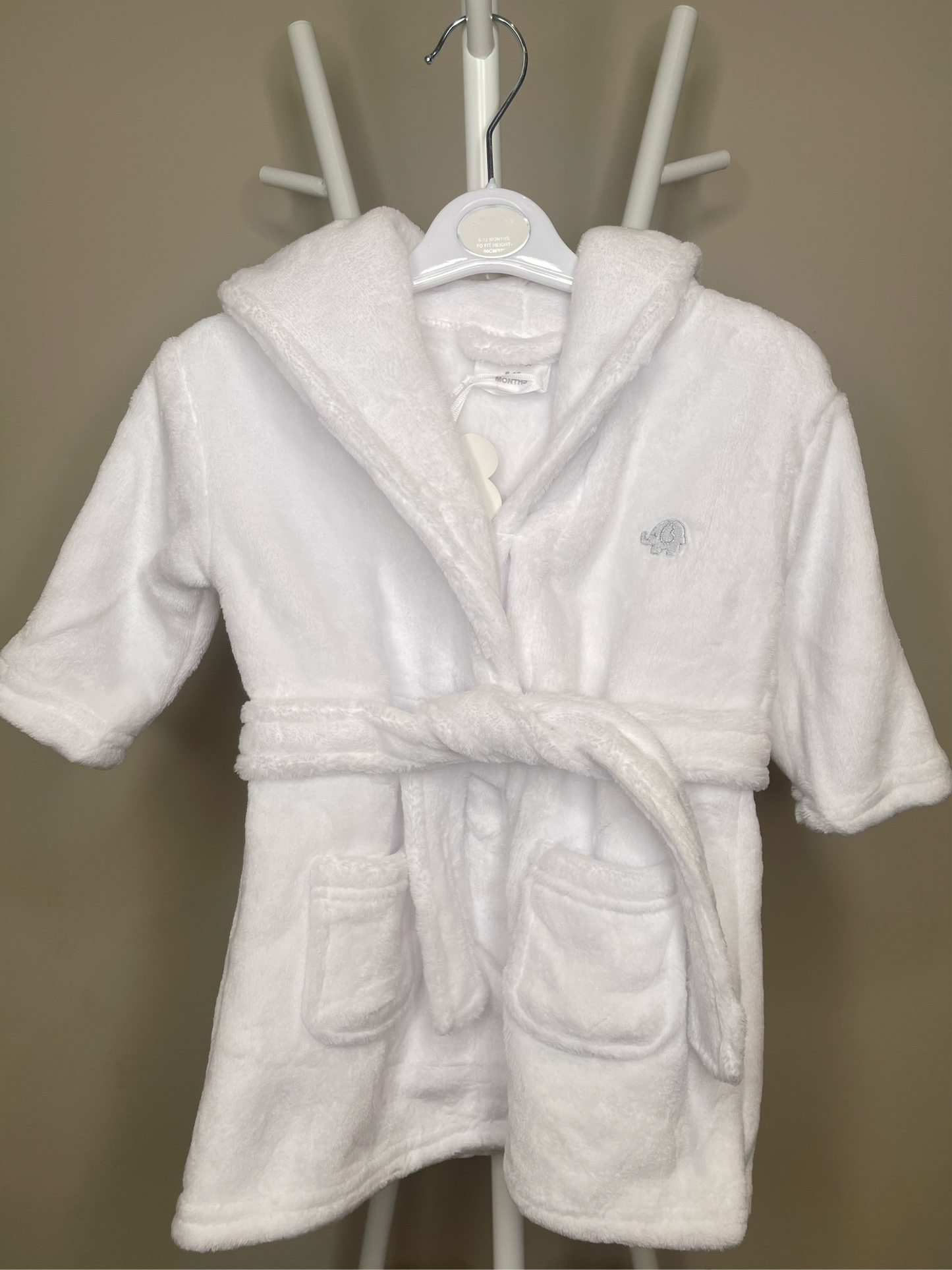 White Hooded Dressing Gown