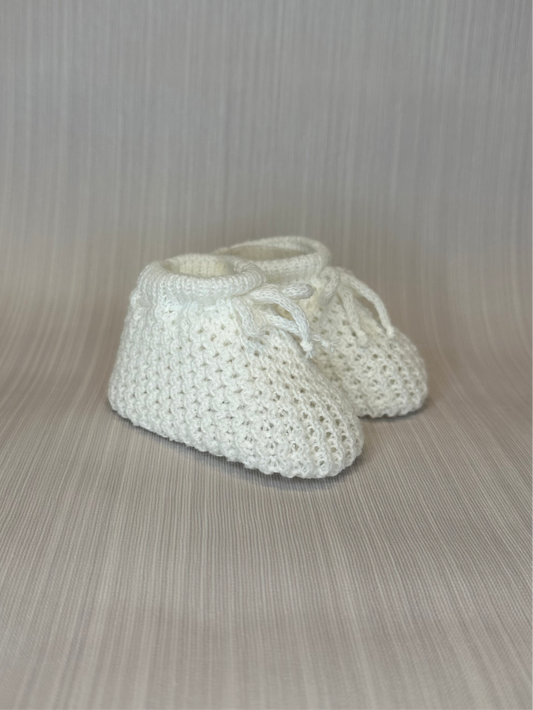 White Knitted Booties