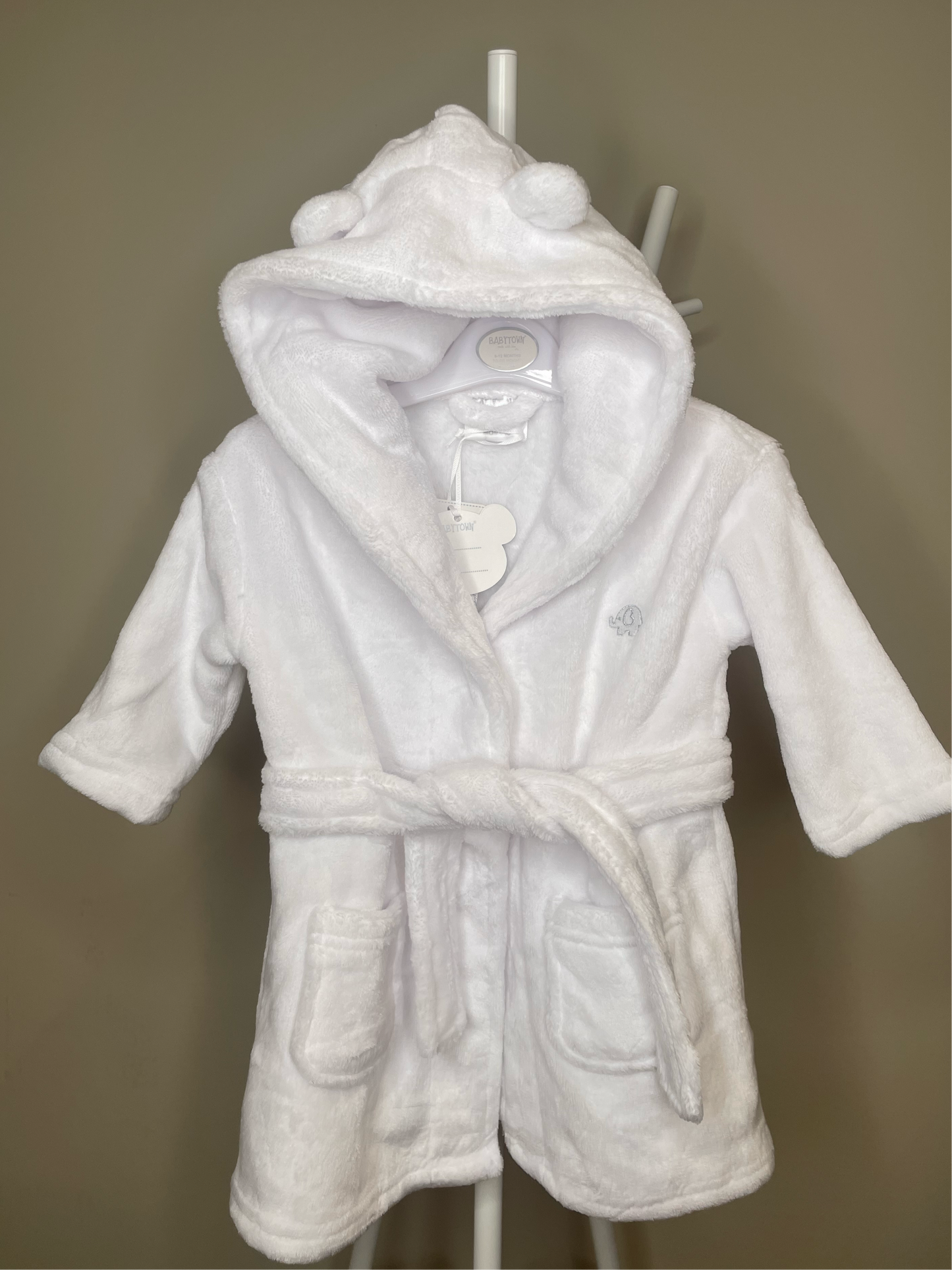 White Hooded Dressing Gown