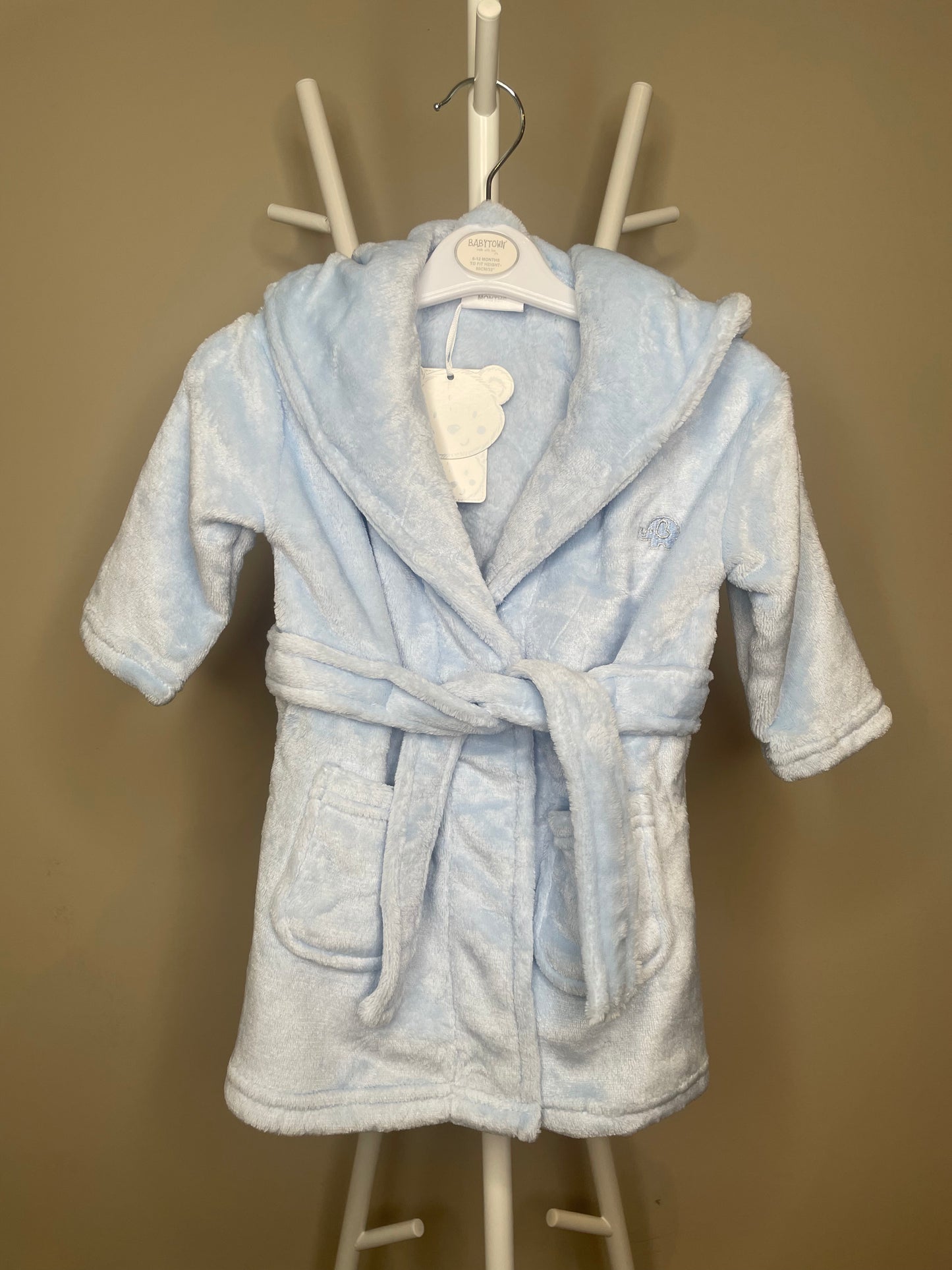 Blue Hooded Dressing Gown