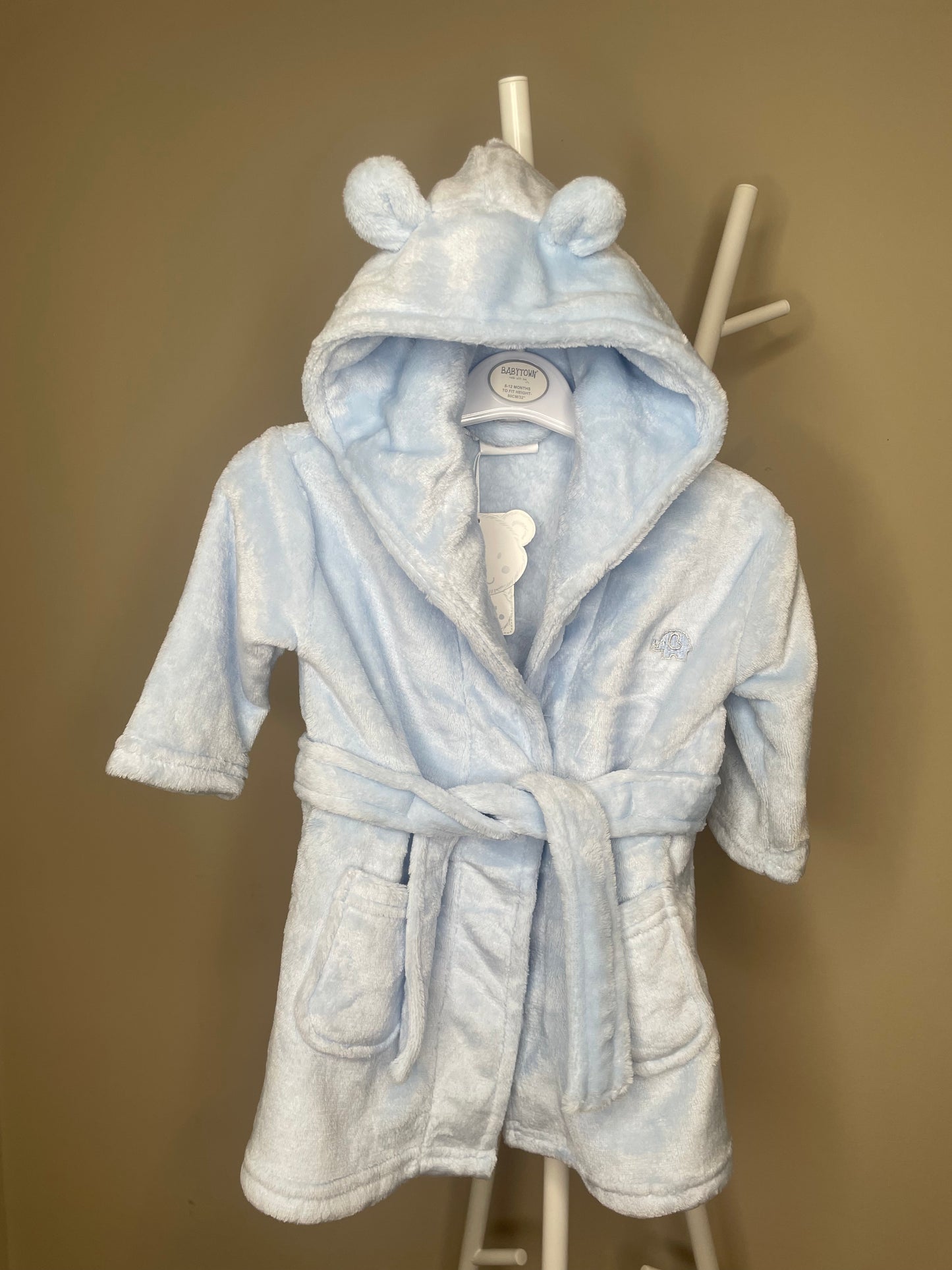 Blue Hooded Dressing Gown